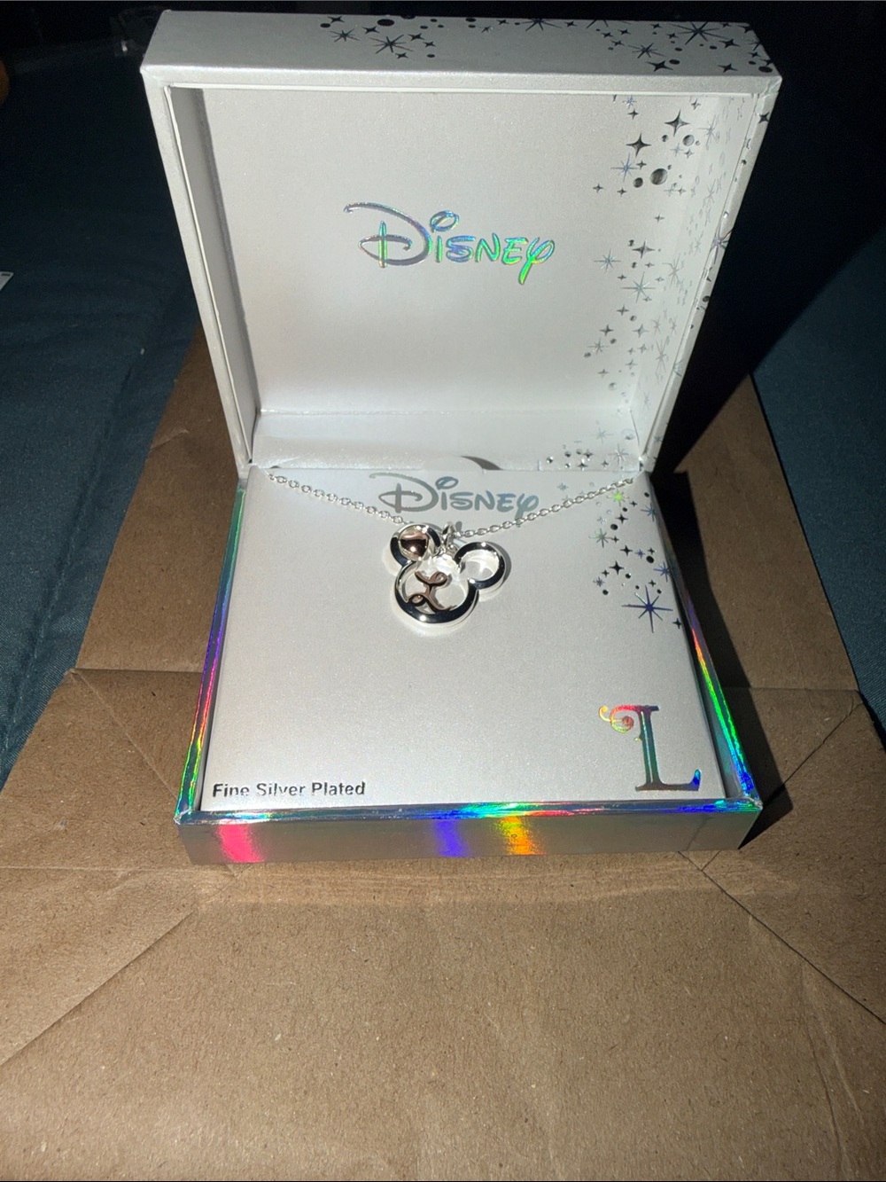 Disney Silver Mickey Mouse Pendant Necklace - Silver